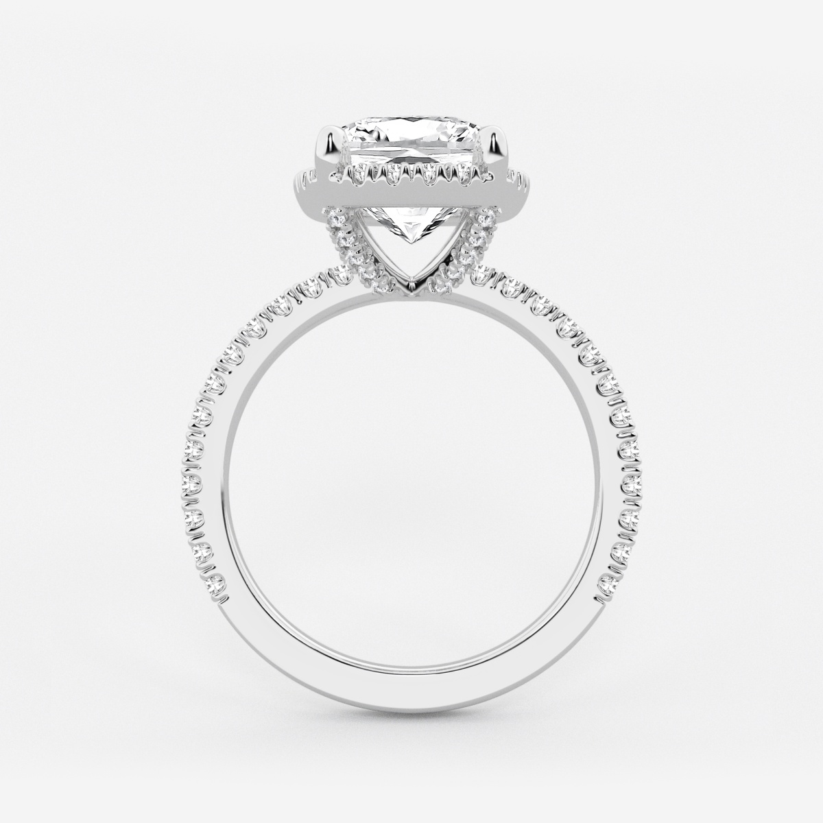 Additional Image 1 for  4 1/2 ctw Elongated Cushion Lab Grown Diamond Halo Engagement Ring